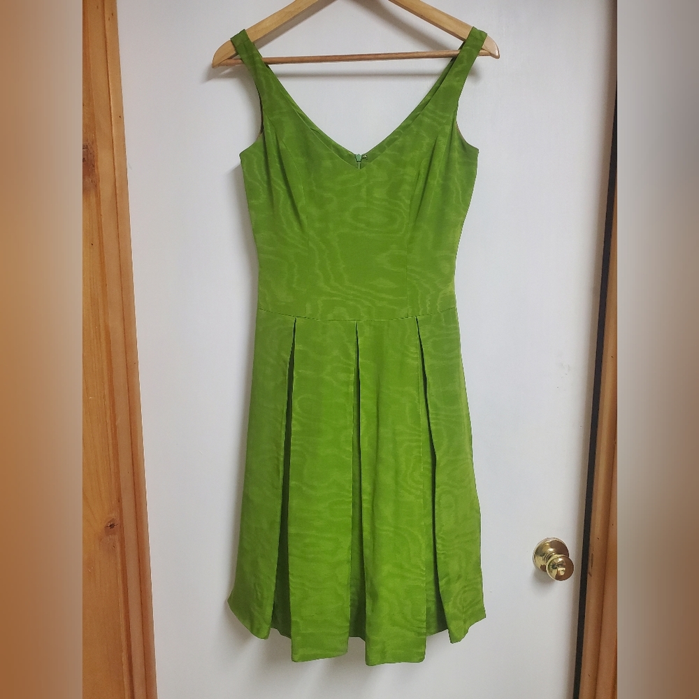 VINTAGE Atelier Tracy & Michael designer silk cocktail dress size 2 Green color